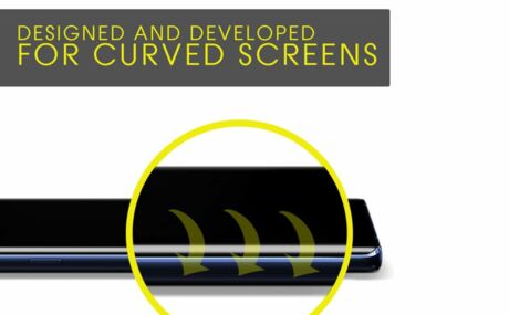100% of the display is protected, including the curved area.