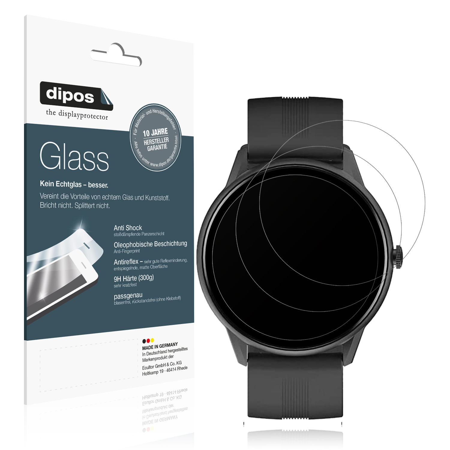 Schutzfolie für Lytimes 1,3 Zoll Smartwatch Folie Anti-Shock matt Displayschutz